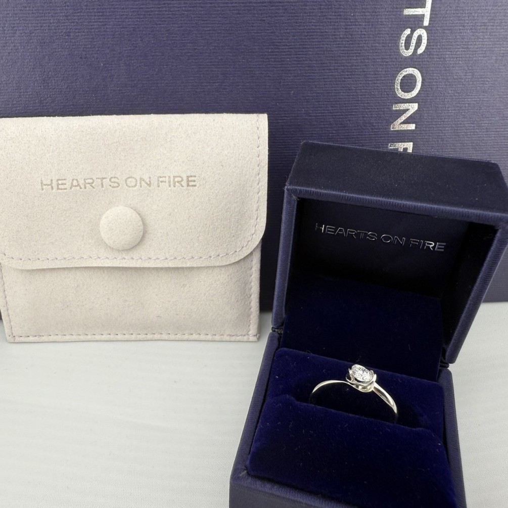 Hearts On Fire鑽石戒指 0.308ct/E/VS2/全世界最完美車工 H&A PT950 n1369