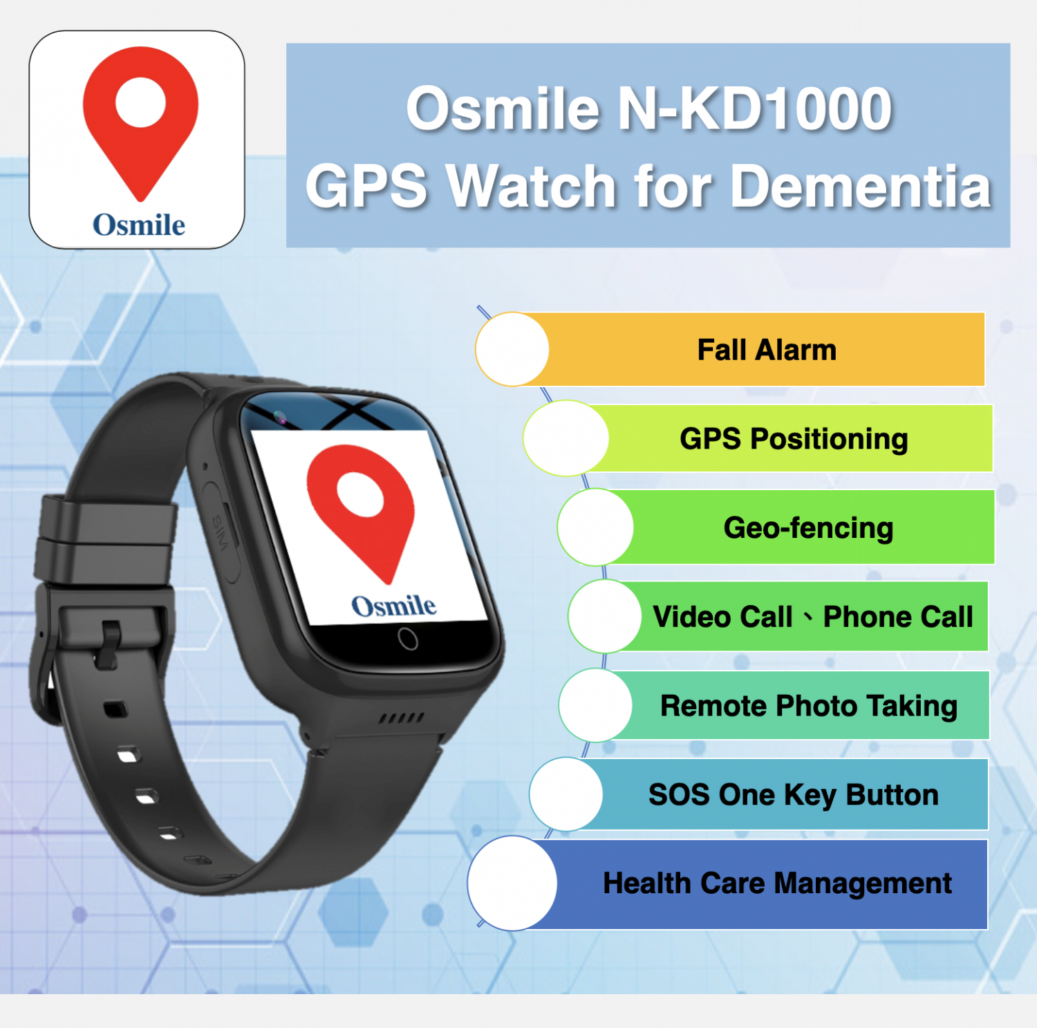 Osmile N-KD1000 GPS Watch For Dementia Elderly