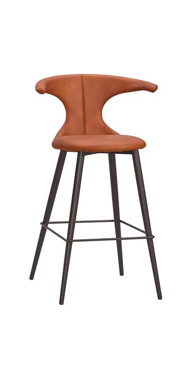 QM-1081-5 米蘭達吧椅(橘色皮) (不含其他產品)<br/>尺寸:寬57.5*深52.5*高97cm
