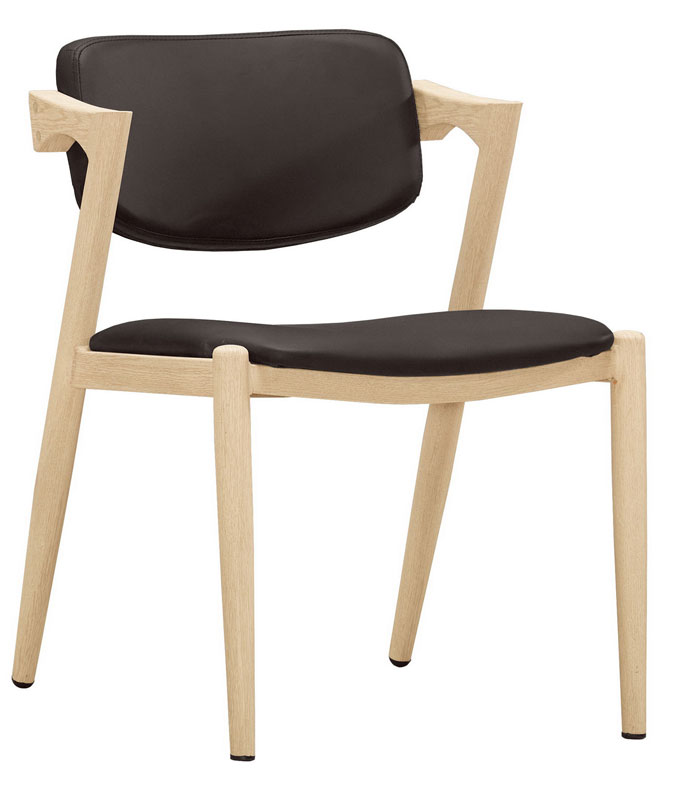 QM-645-6 卡蘿餐椅(皮)(五金腳)(洗白色)(不含其他產品)<br />尺寸:寬52*深56*高74cm
