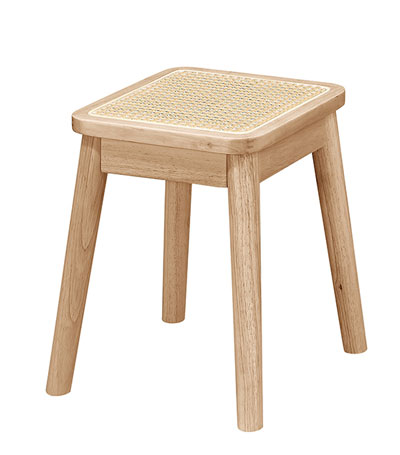 JC-902-4 日式和風原木色仿藤編實木方椅凳 (不含其他產品)<br />
尺寸:寬36*深36*高44cm