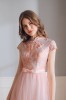 訂製款粉色旗袍長禮服【7-2101】---訂製期35天