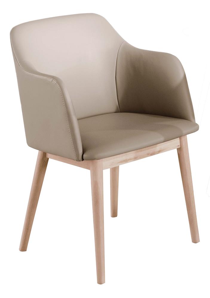 SH-A504-2 羅比洗白淺咖啡皮餐椅(不含其他產品)<br /> 尺寸:寬52*深55*高82cm