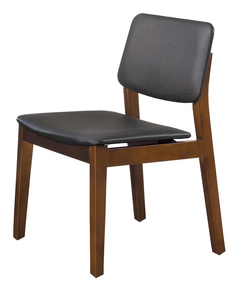 SH-A514-03 史蒂夫淺胡桃亞麻皮餐椅(深灰皮)(不含其他產品)<br /> 尺寸:寬45.5*深53*高80cm