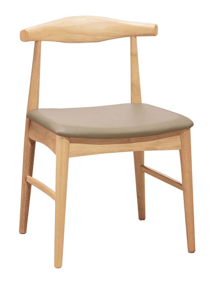 SH-A509-04 溫斯頓本色淺咖啡皮餐椅(不含其他產品)<br /> 尺寸:寬48.5*深50*高75cm