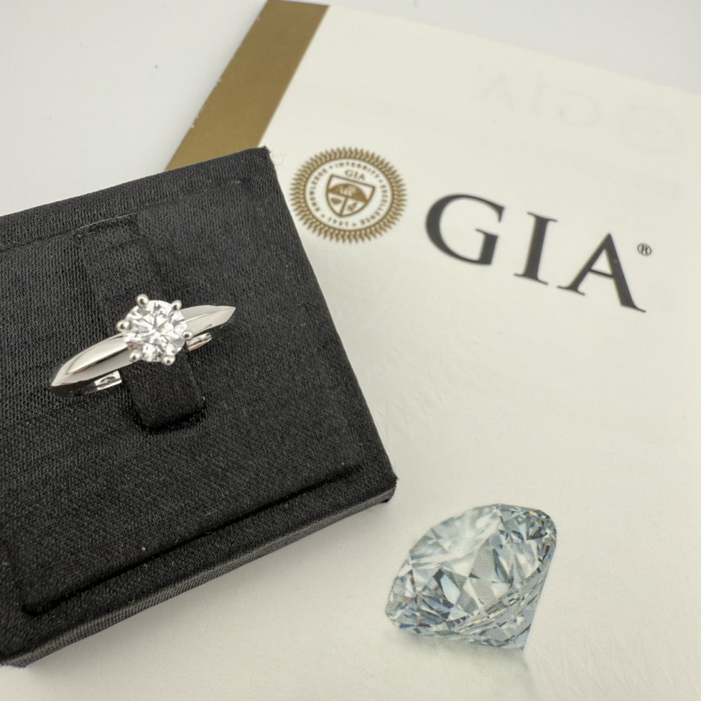 GIA天然鑽石戒指 0.50ct/D/SI1/3EX H&A八心八箭 14K金 n1487