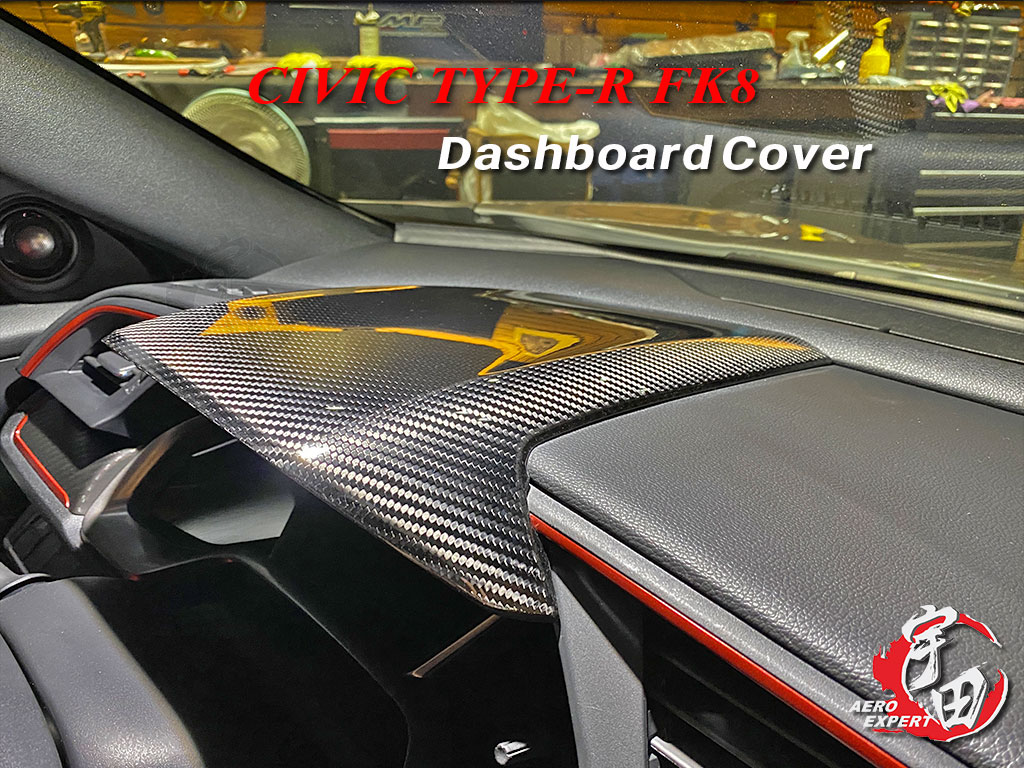 2016-2021 Honda Civic/2017-2021 Civic Type-R FK8 Center Dash Cover- Dry Carbon