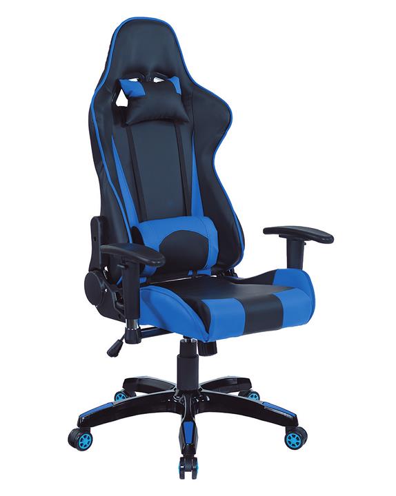 CL-490-7 JX06藍黑電競椅 (不含其他產品)<br/>尺寸:寬72*深58*高128cm<br />座高47~56cm<br />