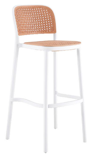 TA-944-6 網美白色塑料藤吧台椅 (不含其他產品)<br />
尺寸:寬52*深47.5*高102cm