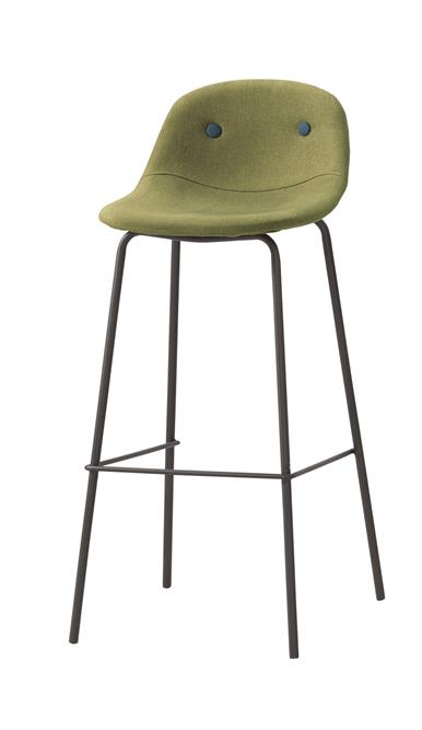 QM-656-11 華爾斯吧椅(綠色布) (不含其他產品)<br /> 尺寸:寬43*深44*高94cm