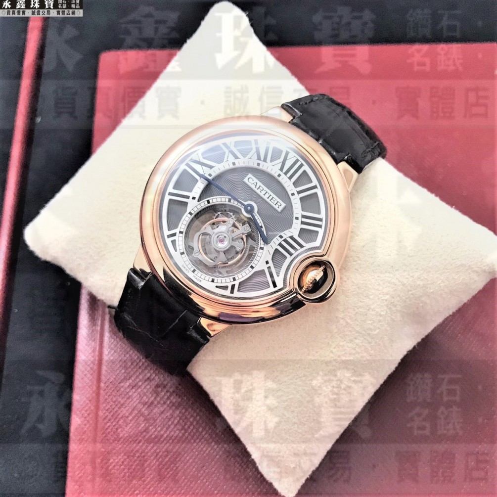 Cartier 卡地亞 Ballon Bleu 藍氣球 W6920001 陀飛輪機械手動上鍊腕錶