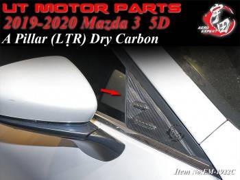 2019-2022 Mazda3 5D A Pillar (L+R) Dry Carbon
