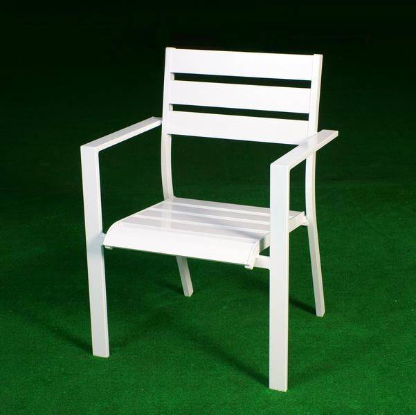 鋁合金鋁板椅-白色
