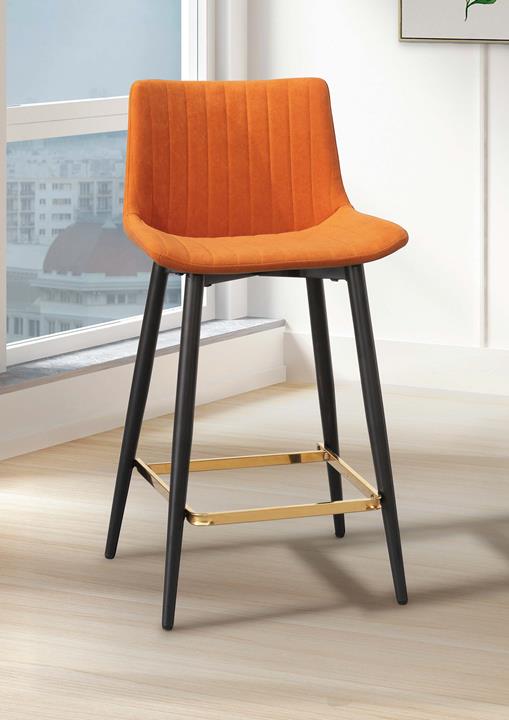 SH-A533-05 安吉拉吧椅(橘布)(金色腳踏) (不含其他產品)<br />尺寸:寬45*深41*高99cm