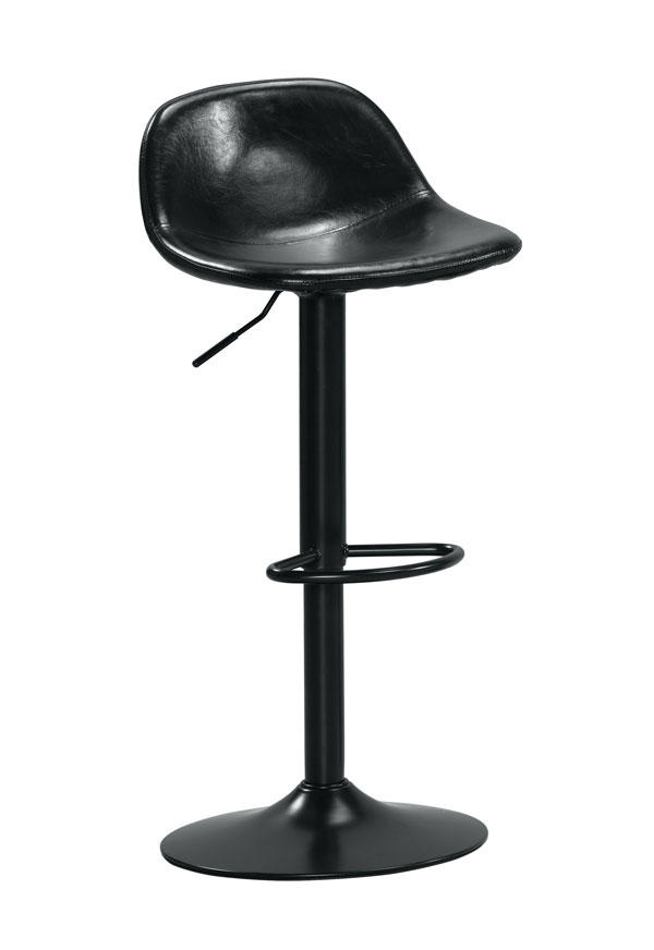 QM-660-5 波特升降吧椅(黑色皮) (不含其他產品)<br />尺寸:寬41.5*深44*高77.5-98.5cm