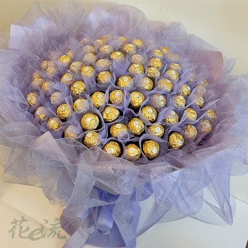 【限時特價】《紫愛浪漫》99朵金莎巧克力花束