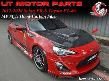 2012-2021 Toyota 86 / 2012-2016 Scion FR-S MP Style Hood-Carbon Fiber