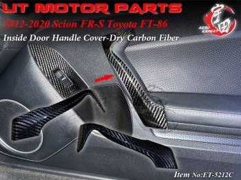 2012-2020 Scion FR-S / Toyota FT-86 Inside Door Handle Cover-Dry Carbon Fiber
