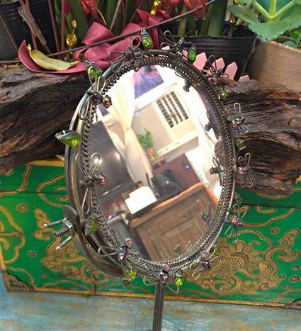 桌上立鏡~復古印式銅鏡