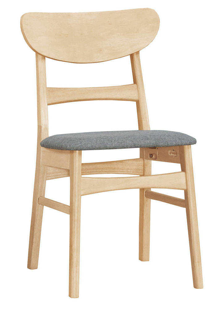 QM-643-11本尼娜餐椅(布)(實木)(洗白色) (不含其他產品)<br /> 尺寸:寬44.5*深50*高78cm
