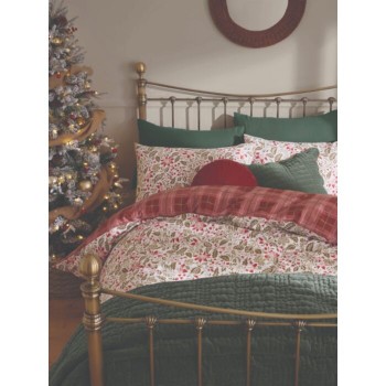 Astley Floral Christmas Festive Red 被單*1+枕套*2