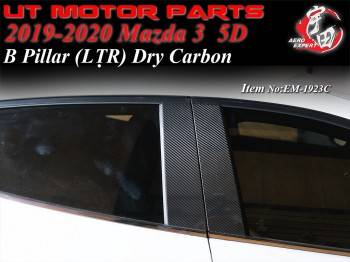 2019-2022 Mazda 3 5D B Pillar (L+R) Dry Carbon