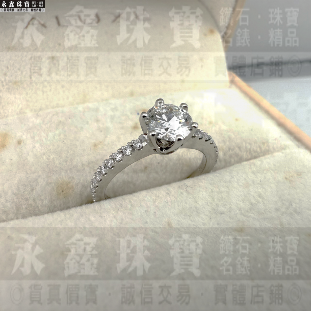 ALUXE 亞立詩GIA天然鑽戒 0.53ct/D/SI1/3EX H&A PT950 n1389