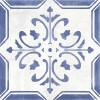 鄉村風．彩色磚【HP-XC208  藍框復古花磚 】20.5X20.5義大利浴室．廚房．玄關．民宿．商空設計．地壁兩用磚#08880