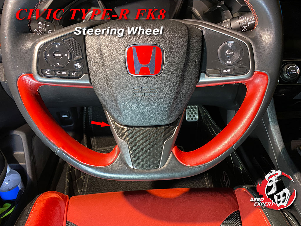 2021/Honda CRV FK8 Steering Wheel Cover- Dry Carbon
