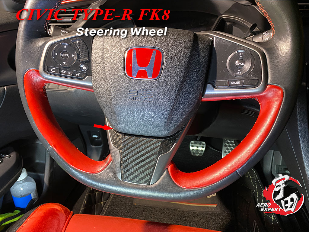 2021/Honda CRV FK8 Steering Wheel Cover- Dry Carbon