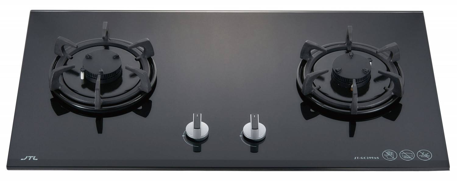 喜特麗 JT-GC299AL晶焱雙口黑色玻璃檯面爐
