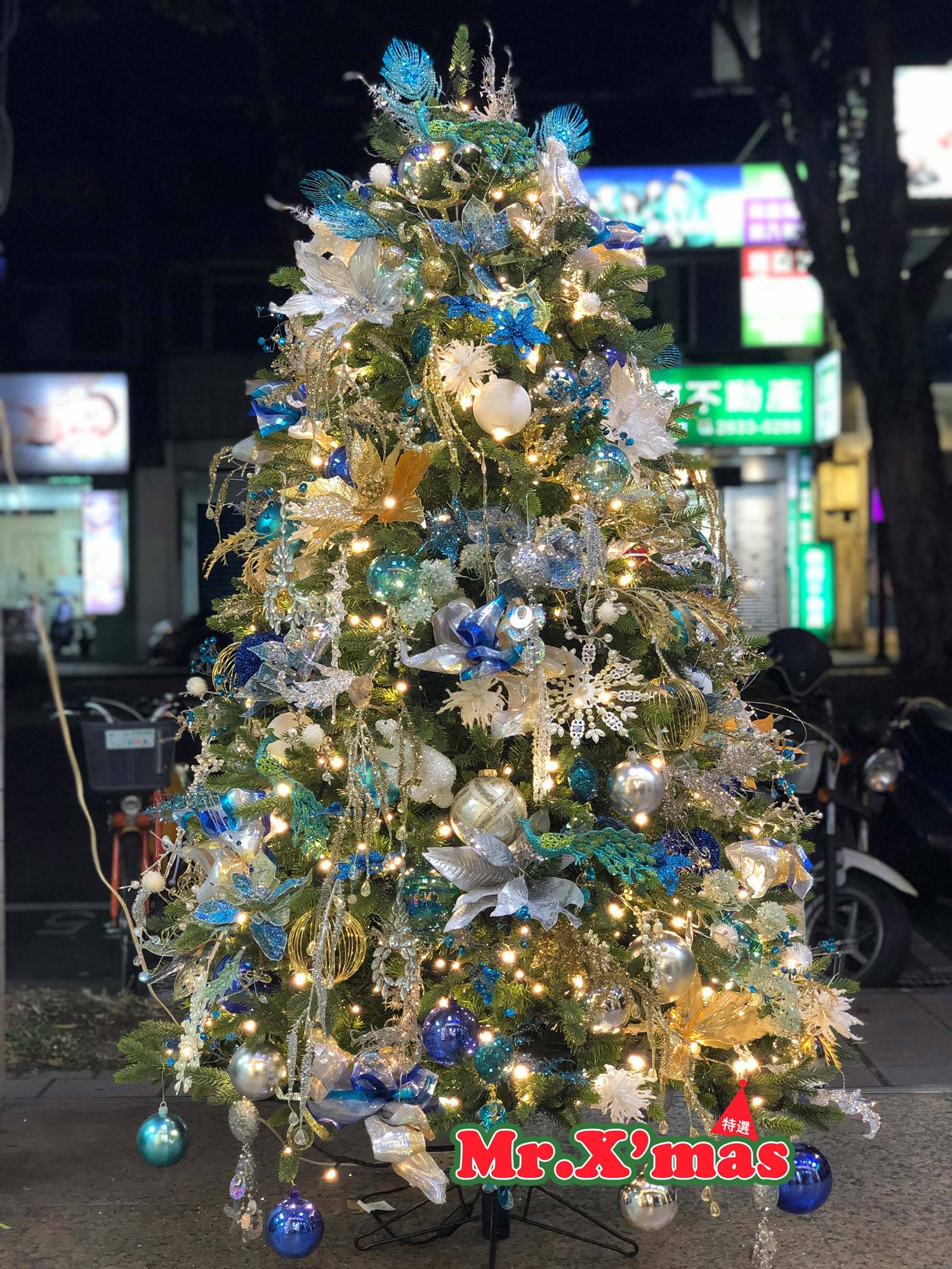 客訂藍銀金色系聖誕樹