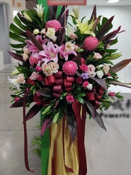 大型展覽藝術高架花籃一對