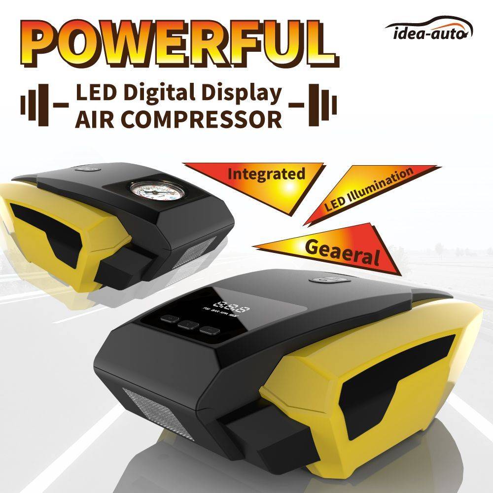 【idea-auto】LED Digital Display Smart Tire Air Compressor Pump