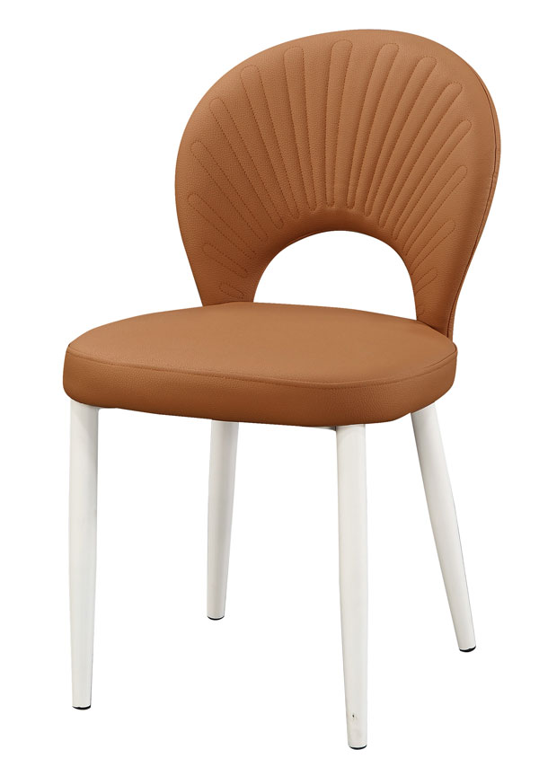 JC-899-2 太陽橘色皮餐椅 (不含其他產品)<br />
尺寸:寬47*深60*高84cm