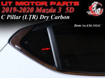 2019-2020 Mazda 3 5D C Pillar (L+R) Dry Carbon