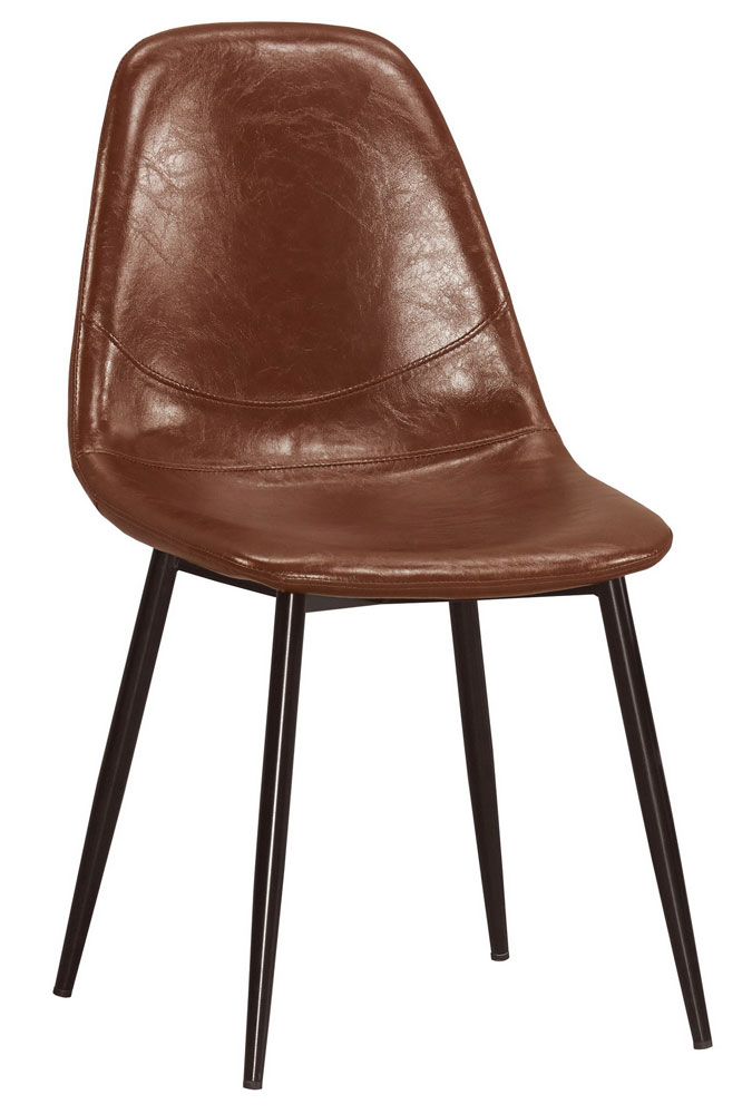 QM-649-13 西弗爾餐椅(棕色皮) (不含其他產品)<br /> 尺寸:寬45*深52*高82cm