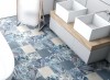 花磚【TC-3557藍+D藍花】15X15居家空間 客廳 臥室 浴室 陽台│玄關│商用空間│店面設計｜地壁兩用磚#