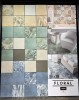 花磚【TC-3557藍+D藍花】15X15居家空間 客廳 臥室 浴室 陽台│玄關│商用空間│店面設計｜地壁兩用磚#