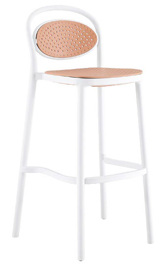 TA-944-5 中悅白色塑料藤吧台椅 (不含其他產品)<br />
尺寸:寬52*深47.5*高102cm