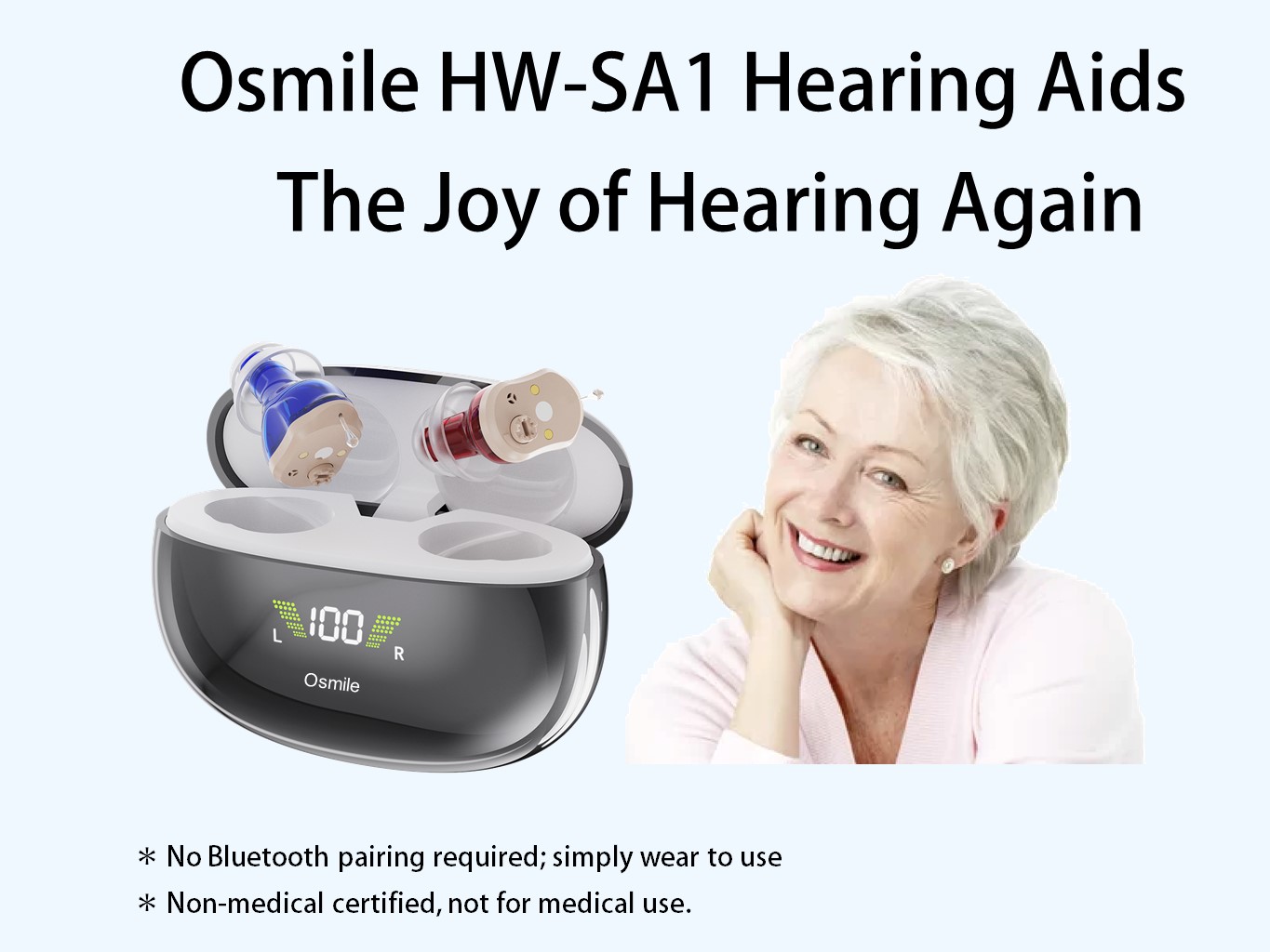 Osmile HWSA1 (L) Hearing Aids_Hear Life Again with Joy