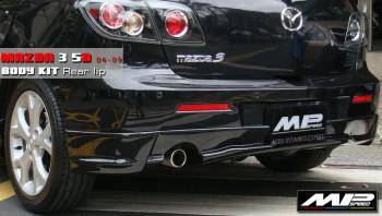 2007-2009 Mazda 3 5D  S Style Rear Lip