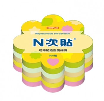 宣彥辦公文具購物網,N次貼 #61071花朵造型可再貼便條磚