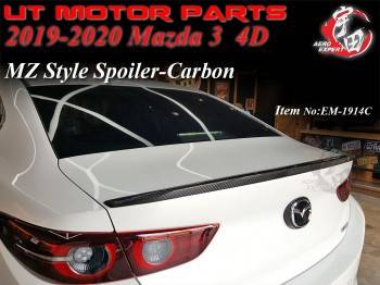 2019-2020 Mazda 3 4D MZ Style Spoiler-Carbon Fiber
