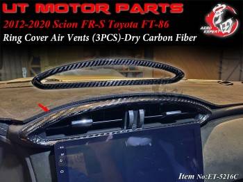 2012-2016 Scion FR-S / Toyota FT-86 Ring Cover Air Vents (3PCS)-Dry Carbon Fiber