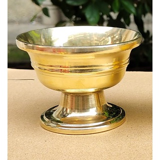  西藏【藏式黃銅供水杯】 美觀實在 (有杯腳座加厚型) (中 / 小)