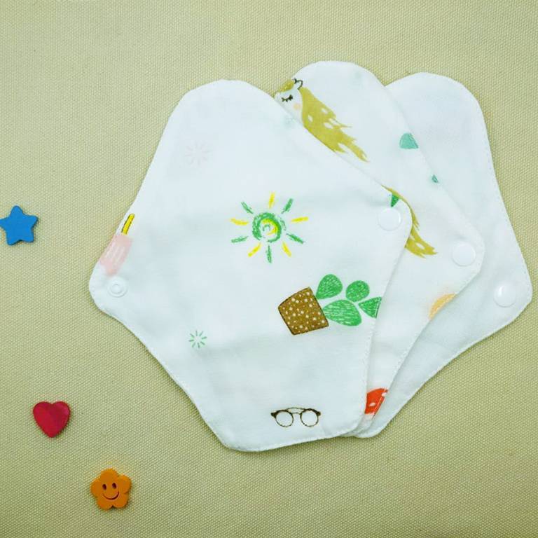 Lohogo 紗布巾衛生護墊5入/環保可洗護墊/布護墊 環保可重覆使用