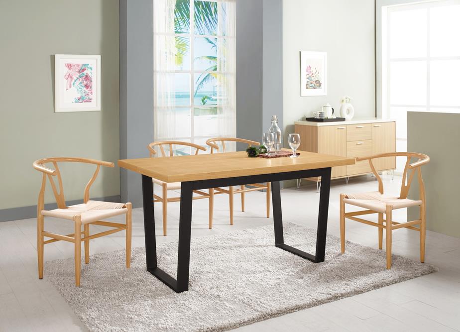 QM-589-2 喬安娜4.6尺餐桌 (不含椅子其他產品)<br /> 尺寸:寬140*深85*高75cm