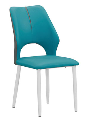 JC-897-11 宇城藍色皮餐椅 (不含其他產品)<br />
尺寸:寬45*深53*高87cm