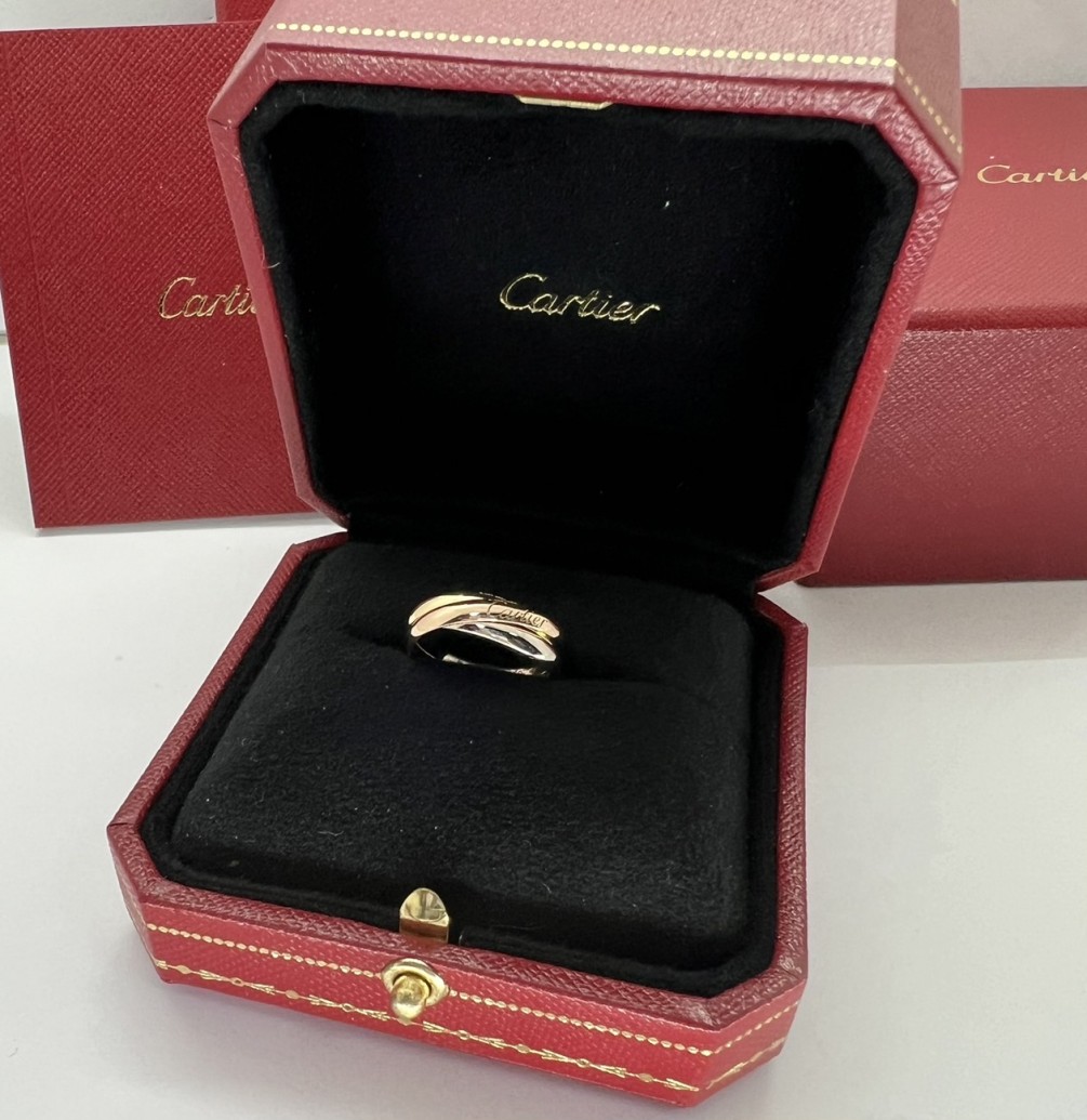 Cartier 卡地亞 TRINITY 戒指小型款18k金
